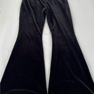 Black Velvet Flare Pants
